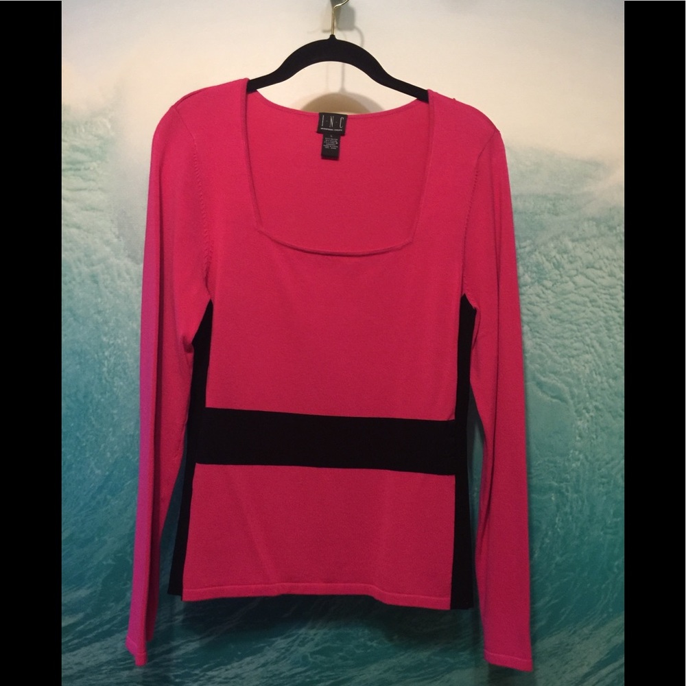 I-N-C Hot pink with black ascend long sleeve
